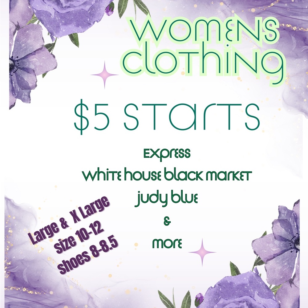 LIVE Show: $5 starts! Women’s L&XL